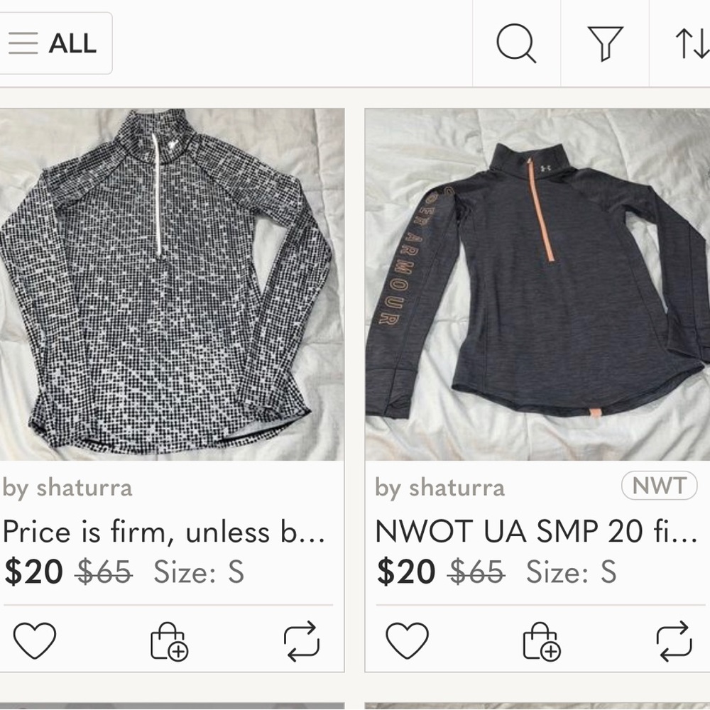 2 UA tops gray is NEW , I have more UA tops in closet